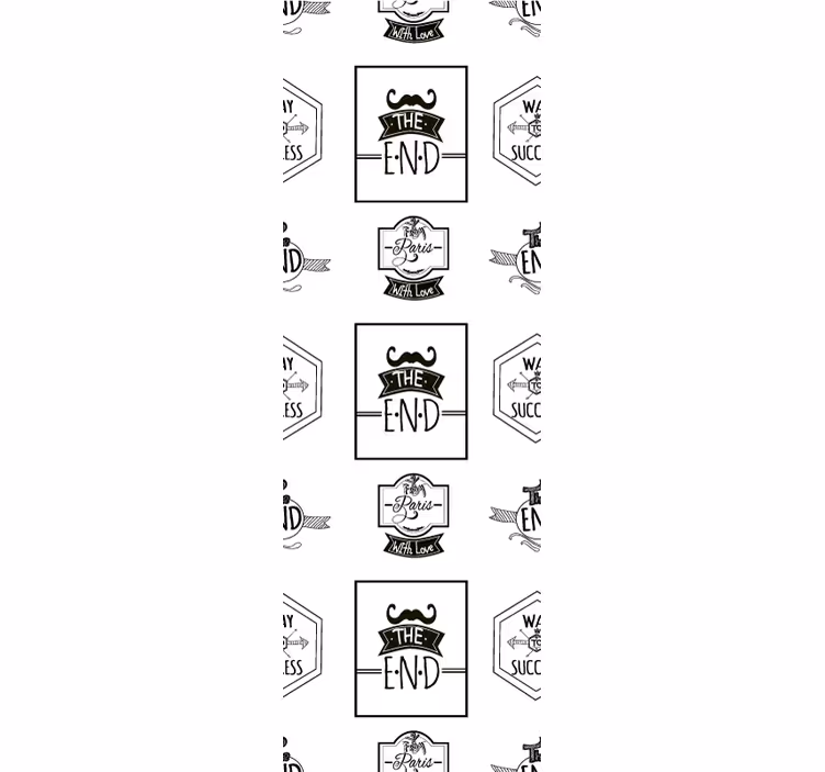 Benzersiz çerçeveler desen modern duvar kağıdı - TenStickers