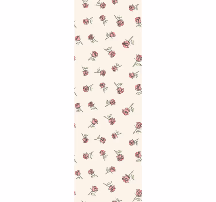 Romantik bağbozumu gül deseni çiçek duvar kağıdı - TenStickers