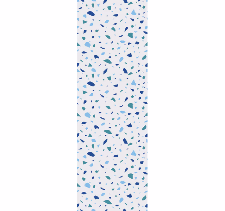 Mavi sade terrazzo dokular ve desenler duvar kağıdı - TenStickers