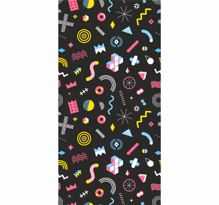 Memphis geometrik desen duvar kağıdı - TenStickers