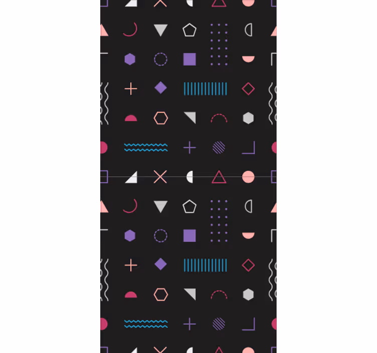 Renkli şekiller geometrik duvar kağıdı - TenStickers