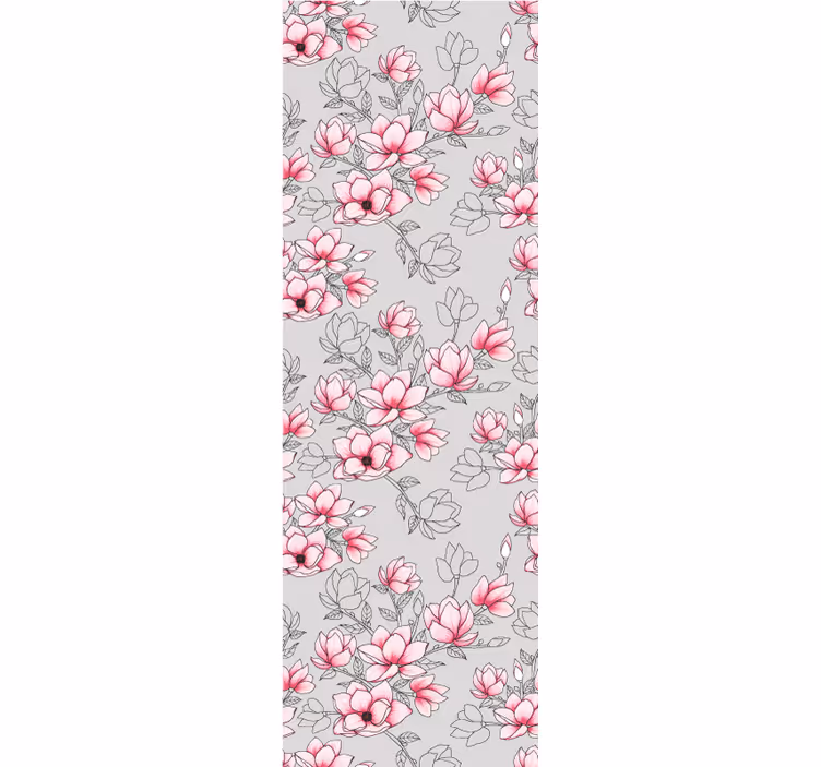 Çiçek desenli duvar kağıdı - magnolia Çiçek tasarımı - TenStickers