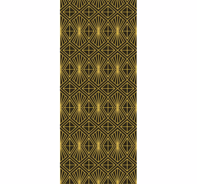 Altın duvar kağıdında geometrik art deco desen - TenStickers