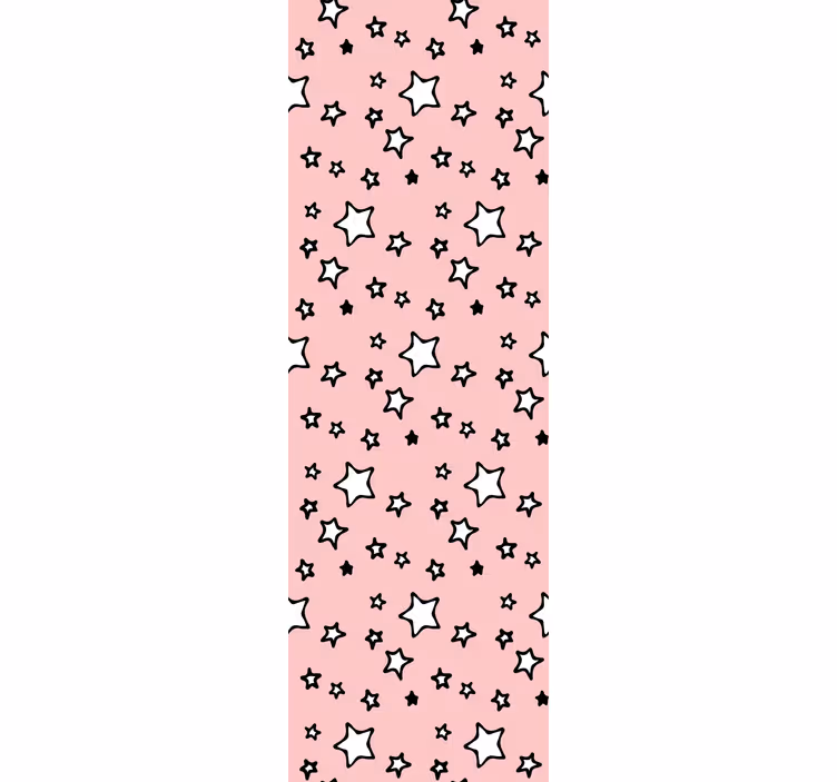 Pembe yıldız tasarımı bebek odası duvar kağıdı - TenStickers