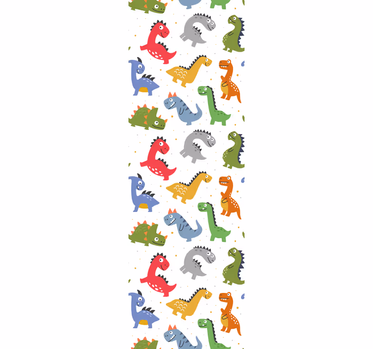 Sevimli dinozor türleri çocuk duvar kağıdı - TenStickers