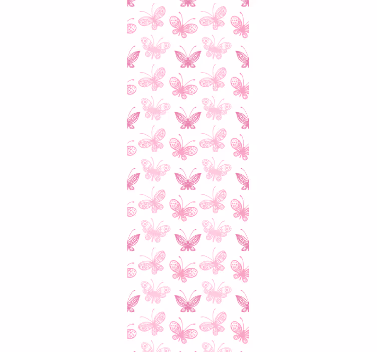 Pembe tonlar kelebek duvar kağıdı - TenStickers