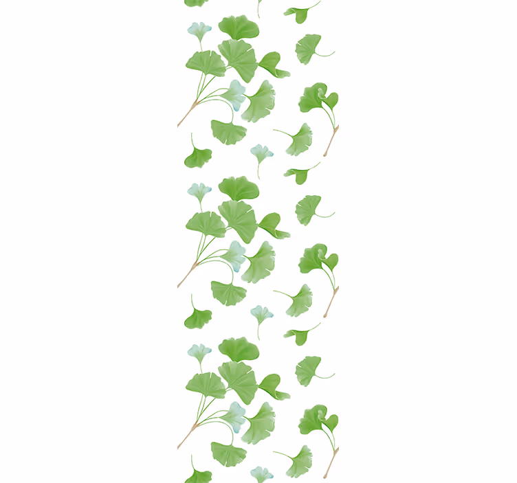 Yaprak duvar kağıdı ginkgo biloba deseni - TenStickers