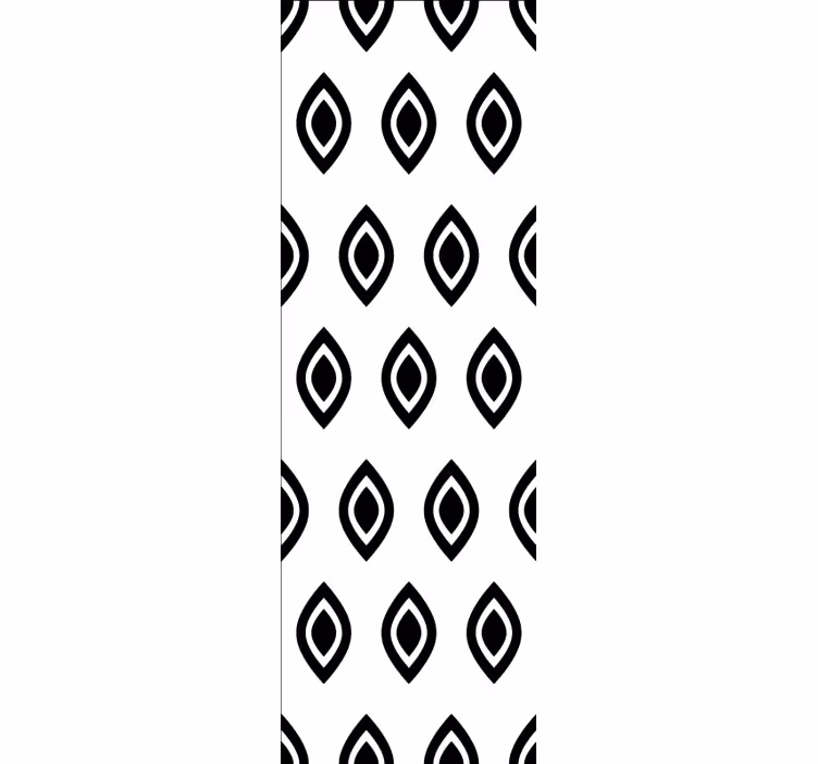Geometrik desen siyah beyaz duvar kağıdı - TenStickers
