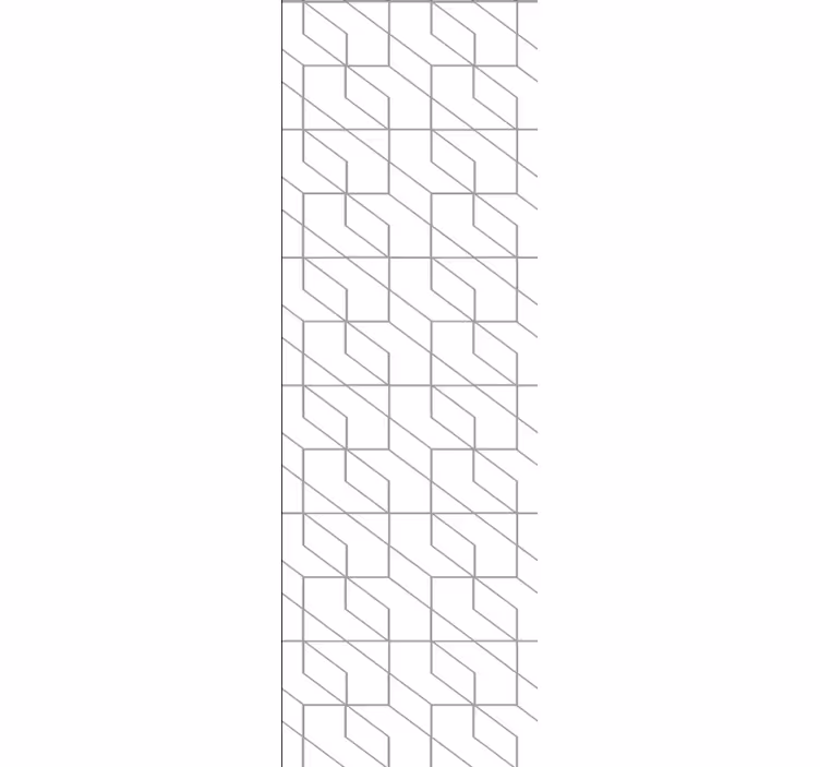 Geometrik minimalist beyaz kare duvar kağıdı - TenStickers