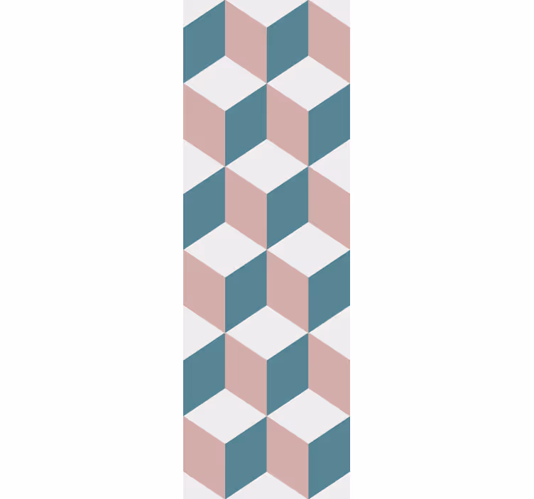 3d küp düzenlemesi geometrik duvar kağıdı - TenStickers