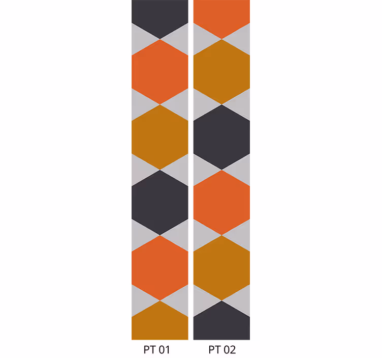 Petek şekilleri geometrik duvar kağıdı - TenStickers
