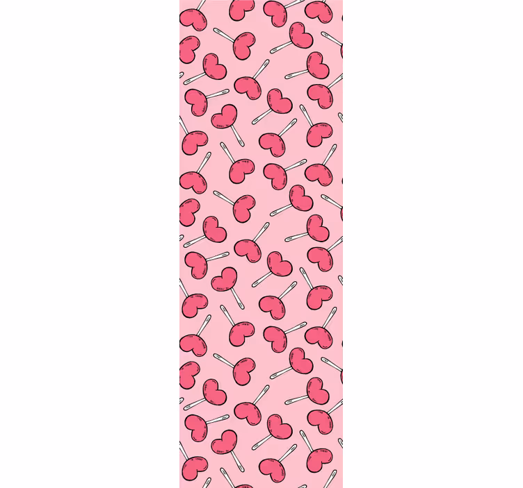 Kalp şeklinde lolipop genç duvar kağıdı - TenStickers