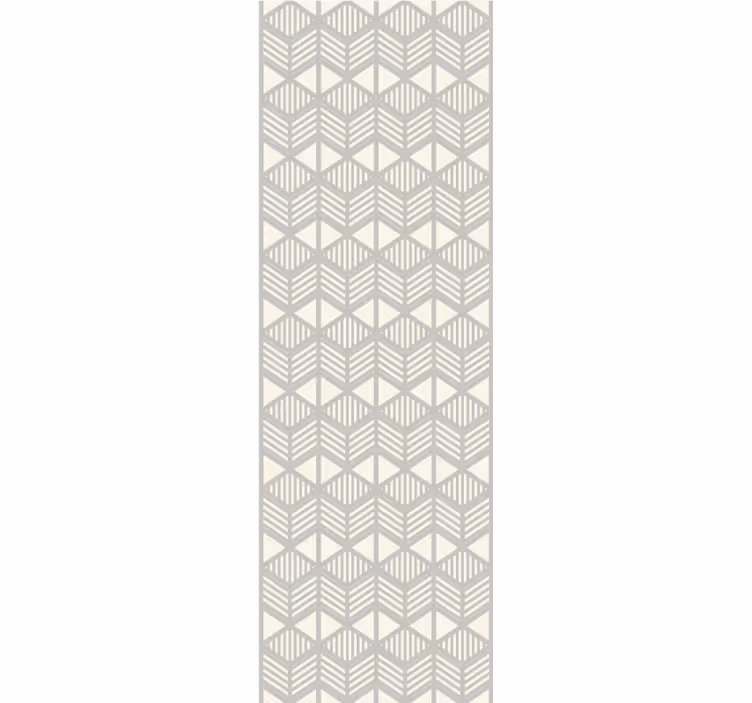 Beyaz ve gri geometrik küp desen duvar kağıdı - TenStickers