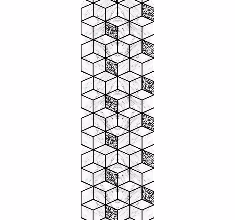Kübik desen tasarımı geometrik duvar kağıdı - TenStickers
