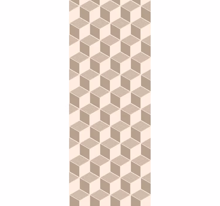 şık küp deseni geometrik duvar kağıdı - TenStickers