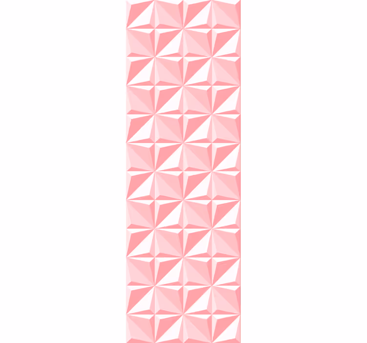 Pembe eşkenar dörtgen etkisi 3d duvar kağıdı - TenStickers