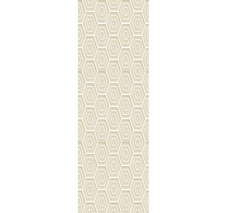 Bej 3d efekt geometrik desen duvar kağıdı - TenStickers