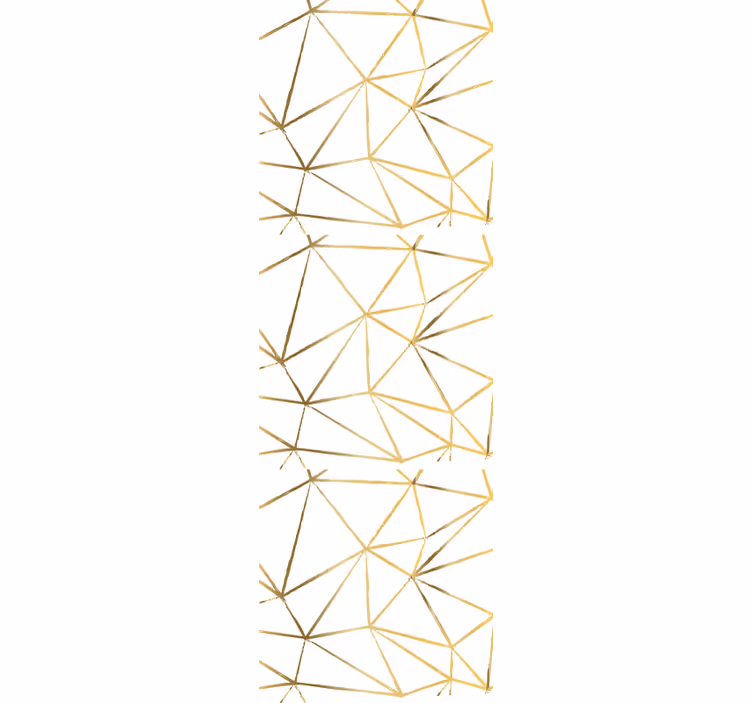 Giriş duvar kağıdı geometrik altın çizgiler - TenStickers