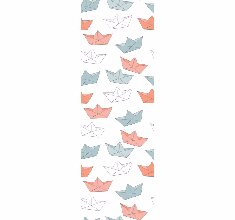Origami tekne modeli çocuk odası duvar kağıdı - TenStickers