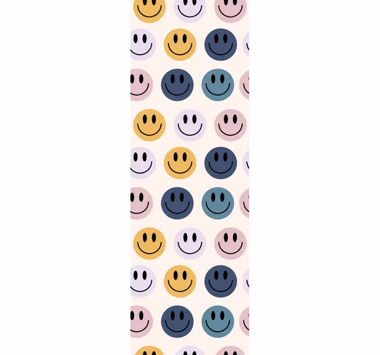 Pastel renkler gülen yüzler çocuk duvar kağıdı - TenStickers