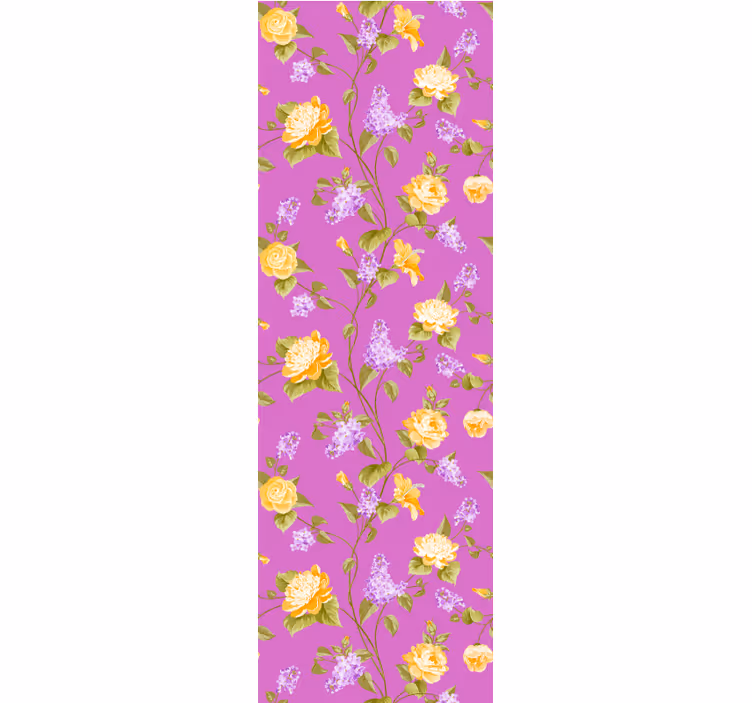 Çiçek süs duvar kağıdı nazik pembe desen - TenStickers
