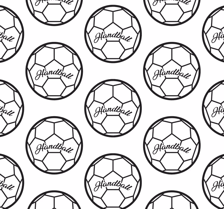 Hentbol deseni genç odası duvar kağıdı - TenStickers