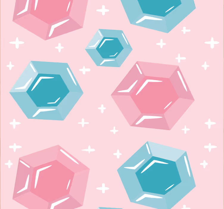 Pembe mücevher soyut duvar kağıdı - TenStickers