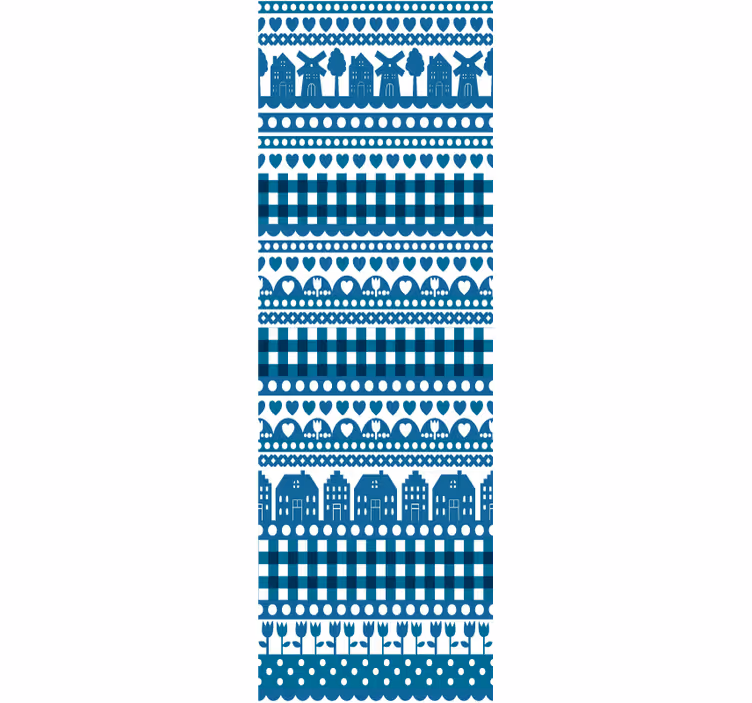 Delft mavi ülke duvar kağıdı - TenStickers