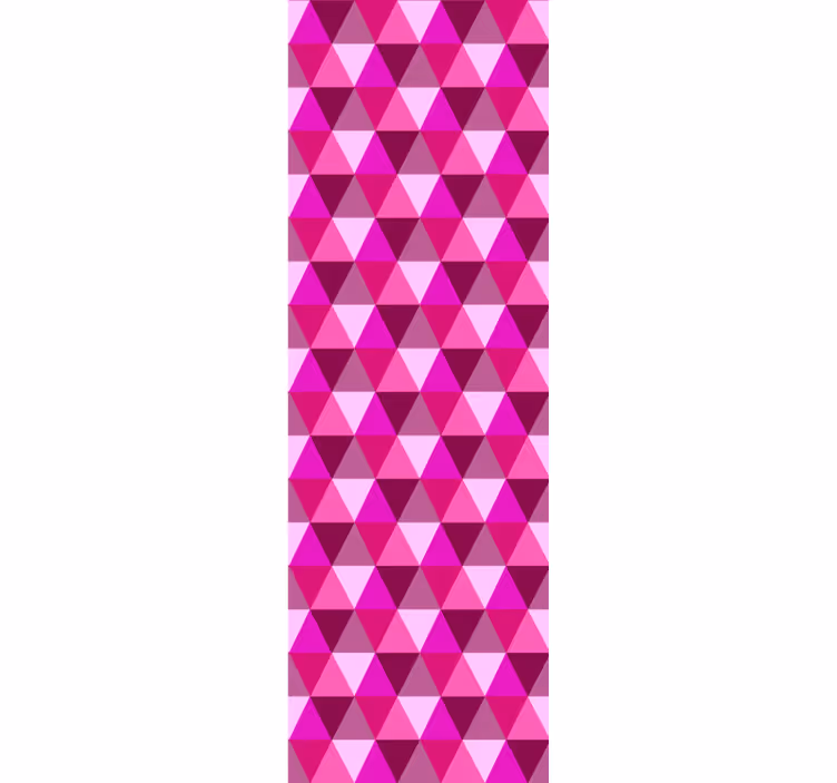 Fuşya geometrik pembe duvar kağıdı - TenStickers