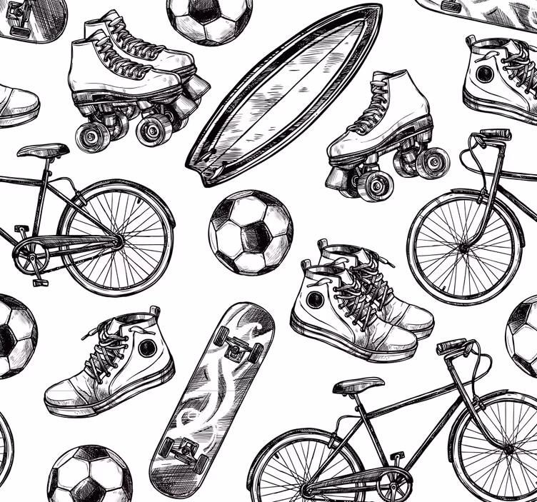 Spor karalamalar duvar kağıdı - TenStickers