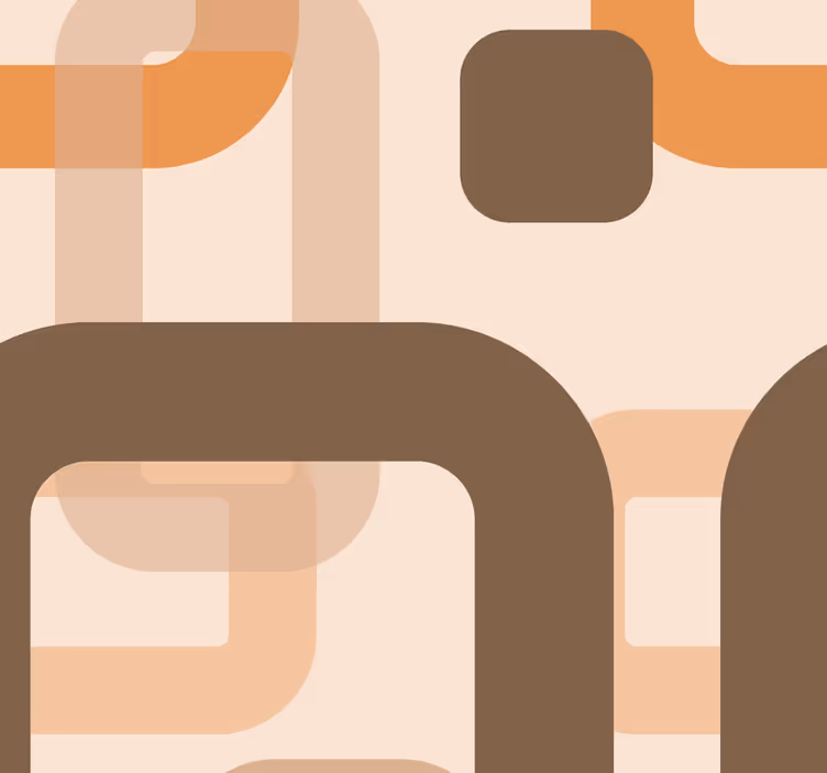 70'lerin retro deseni kare duvar kağıdı - TenStickers
