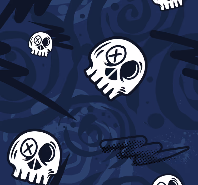 Grafiti kafatasları genç odası duvar kağıdı - TenStickers