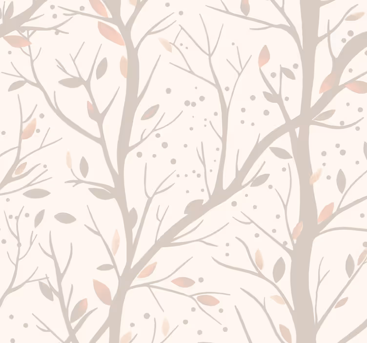 Bej büyük dallar bebek odası duvar kağıdı - TenStickers