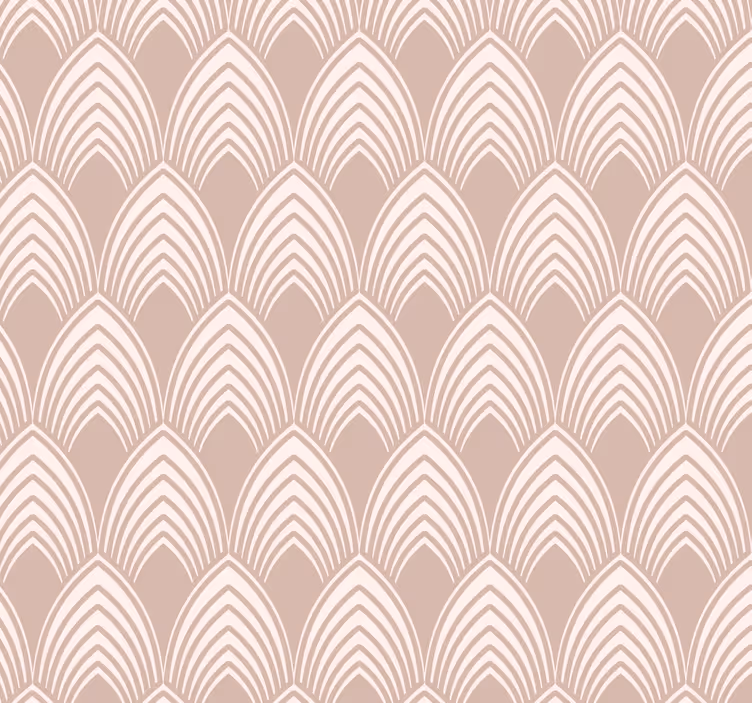 Klasik geometrik tasarım pembe duvar kağıdı - TenStickers