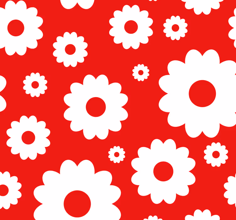 çiçek motifli ekran çiçek desenli duvar kağıdı - TenStickers