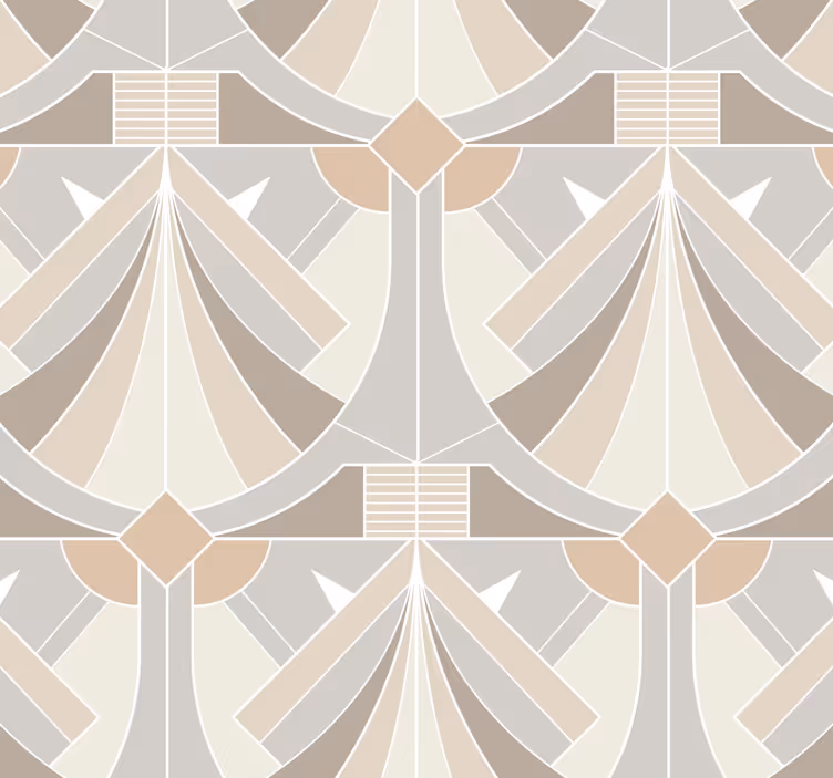 Art deco geometrik tasarım giriş duvar kağıdı - TenStickers