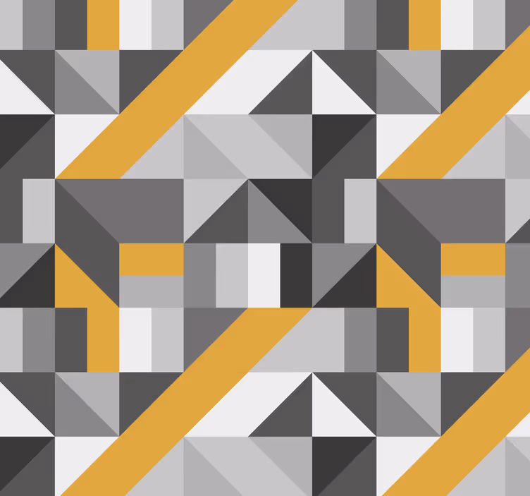 Altın eleman duvar kağıdı ile geometri deseni - TenStickers