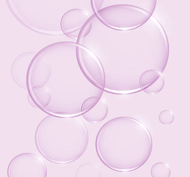 Pembe kabarcıklar çocuklar desen duvar kağıdı - TenStickers
