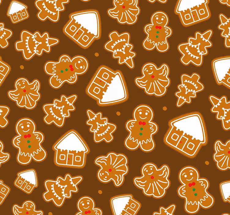 Noel kurabiyeleri noel duvar kağıdı - TenStickers