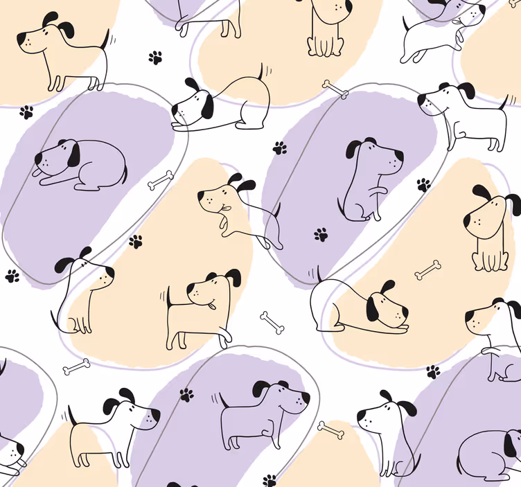 Nordik Köpek DeseniTürkçe: Nordik Köpek Deseni köpek duvar kağıdı - TenStickers