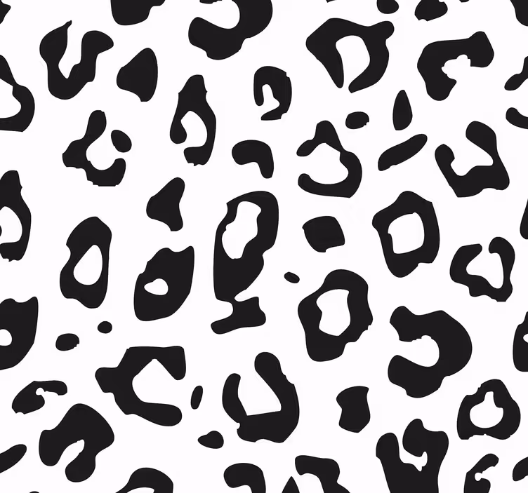 Siyah ve beyaz leopar doku duvar kağıdı - TenStickers