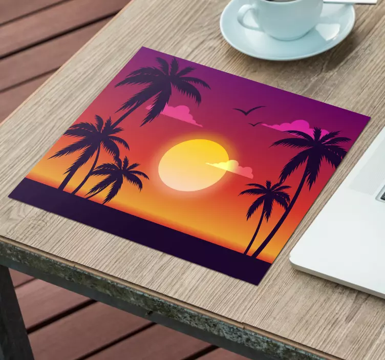 70'lerin günbatımı 70'lerin güneş mouse pad'i - TenStickers