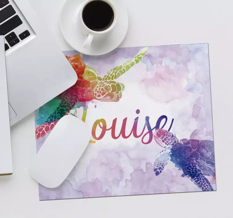 Adı fare altlığı ile renkli kaplumbağalar - TenStickers