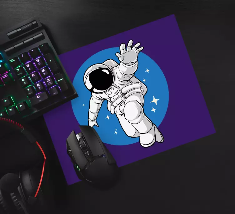Astronot illüstrasyon orijinal mouse pad - TenStickers