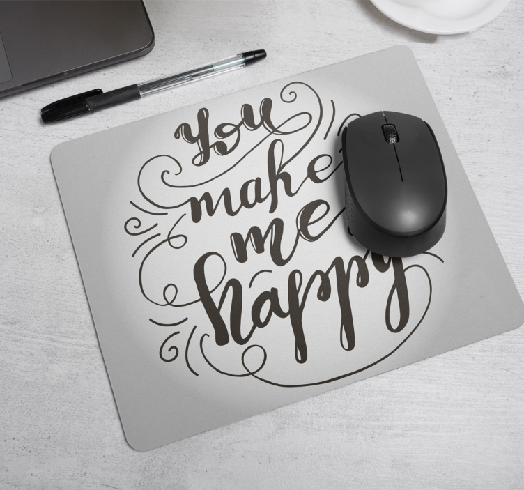 Beni mutlu ediyorsun ifadeler mouse pad - TenStickers