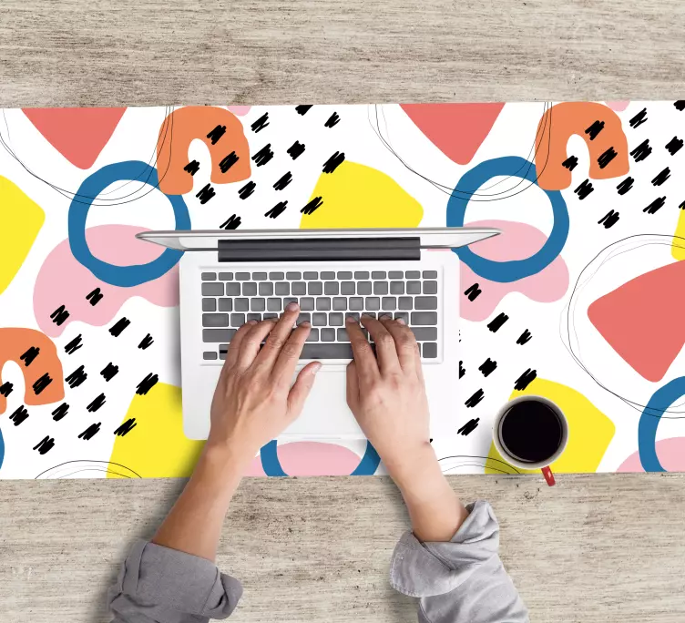 Boyama geometrik desen orijinal fare altlığı - TenStickers