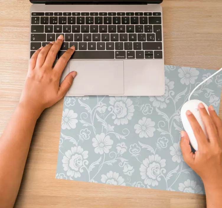 "büyükanne şık" çiçek desenli fare altlığı desenleri - TenStickers