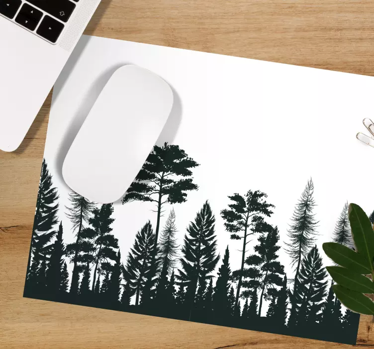 çam ağaçları siluet mouse pad desenleri - TenStickers