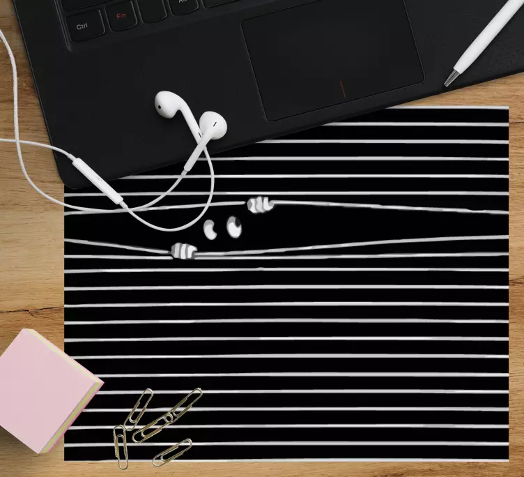 çizgi orijinal mouse pad arasındaki yüz - TenStickers