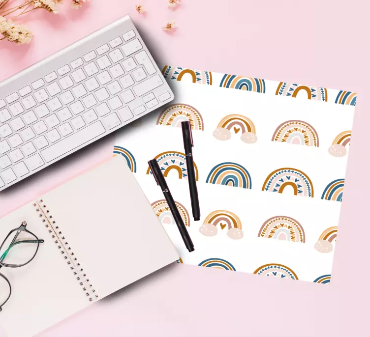 Elle çizilmiş sonbahar gökkuşağı mouse pad deseni - TenStickers